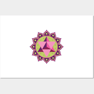 Merkaba with Flower of Life Posters and Art